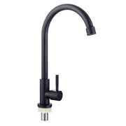 Kitchen Faucet Single Hole Bathroom Water Faucet Swivel Cold Water Faucet, durable and practical material, 360 Degree Rotation, Black Finish In Australia - Darrahopens