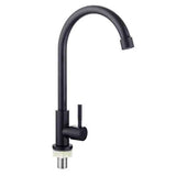 Kitchen Faucet Single Hole Bathroom Water Faucet Swivel Cold Water Faucet, durable and practical material, 360 Degree Rotation, Black Finish In Australia - Darrahopens