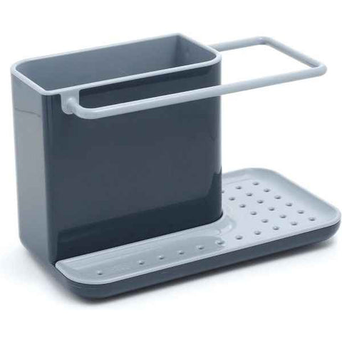 Sink storage/organizer with integrated drain, holder for sponge, brush, detergent and dishcloth, removable, regular size, Gray, Grey Finish In Australia - Darrahopens