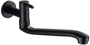 Wall-mounted cold water faucet for washing machine, mop, pool and garden, stainless steel material, Black Finish In Australia - Darrahopens