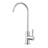Drinking Water Faucet Kitchen Mixer Stainless Steel Water Filter Faucet, 360 Degree Rotation, 12.2x27cm Overall Size, Silver/Black Finish Options
