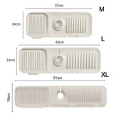 Faucet Splash Pad and Handle Drip Catcher, Silicone Sink Mat for Kitchen Countertop Protection and Drainage Use, Beige Finish In Australia - Darrahopens