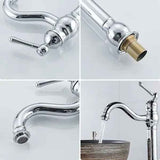 Retro Basin Faucet Swivel 360 Degree Rotation Single Handle Bathroom Mixer High Spout Cold and Hot Water Available, brass material, Chrome Finish In Australia - Darrahopens