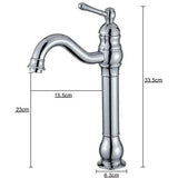 Retro Basin Faucet Swivel 360 Degree Rotation Single Handle Bathroom Mixer High Spout Cold and Hot Water Available, brass material, Chrome Finish In Australia - Darrahopens