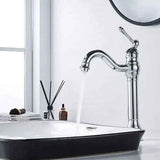 Retro Basin Faucet Swivel 360 Degree Rotation Single Handle Bathroom Mixer High Spout Cold and Hot Water Available, brass material, Chrome Finish In Australia - Darrahopens
