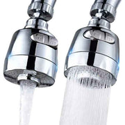 360 Degree Faucet Nozzle with Shower Spray, Kitchen Mixer Adapter, ABS Material, Splash Reduction, Silver Finish In Australia - Darrahopens