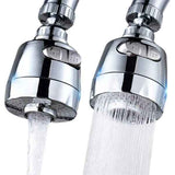 360 Degree Faucet Nozzle with Shower Spray, Kitchen Mixer Adapter, ABS Material, Splash Reduction, Silver Finish In Australia - Darrahopens