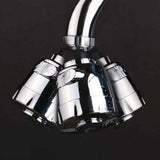360 Degree Faucet Nozzle with Shower Spray, Kitchen Mixer Adapter, ABS Material, Splash Reduction, Silver Finish In Australia - Darrahopens