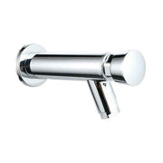 Modern Self-closing Brass Bathroom Sink Faucet, G1/2 Thread, cold water use, water-saving flow, ceramic cartridge, Chrome Finish In Australia - Darrahopens
