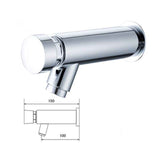 Modern Self-closing Brass Bathroom Sink Faucet, G1/2 Thread, cold water use, water-saving flow, ceramic cartridge, Chrome Finish In Australia - Darrahopens