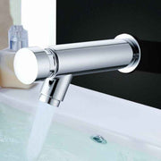 Modern Self-closing Brass Bathroom Sink Faucet, G1/2 Thread, cold water use, water-saving flow, ceramic cartridge, Chrome Finish In Australia - Darrahopens