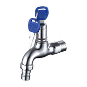 Anti-theft Faucet for Outdoor, Anti-theft Brass Faucet, Lockable Outdoor Faucet, for Washing Machine in Garden, scratch-resistant, Silver Finish In Australia - Darrahopens