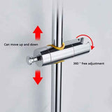 360 Degree Rotation Adjustable 18-25 mm Shower Rod Fit Shower Head Holder Bracket Rod Bar Male, ABS material, Grey/Orange Finish Options In Australia - Darrahopens