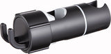 Adjustable Shower Head Holder for Slide Rail, 18-28 mm Shower Rod Fit, 360 Degree Rotation Rotatable with 2 Hooks, Chrome/Black Finish Options