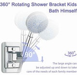 360 Degree Rotation Adjustable Shower Head Holder, Wall Mount No Drilling, Universal Shower Bracket, Compatible with Most Shower Heads, Chrome Finish In Australia - Darrahopens