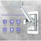 360 Degree Rotation Adjustable Shower Head Holder, Wall Mount No Drilling, Universal Shower Bracket, Compatible with Most Shower Heads, Chrome Finish In Australia - Darrahopens