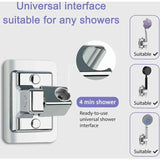 360 Degree Rotation Adjustable Shower Head Holder, Wall Mount No Drilling, Universal Shower Bracket, Compatible with Most Shower Heads, Chrome Finish In Australia - Darrahopens