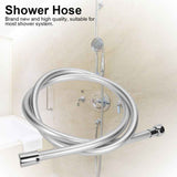 1.5m PVC Flexible Shower Hose for Bathroom Handheld Shower Head, 1/2" Thread, G1/2 Thread, leak-resistant use, Black Finish