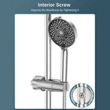 Adjustable Shower Holder with 2 Hooks for 16-27 mm Shower Rod Fit Shower Rail Wall Mounted Hand Shower Holder, 360 Degree Rotation, Chrome Finish In Australia - Darrahopens