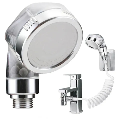 Shower Hose with Nozzle for Washbasin and Sink, Plastic Handheld Sprayer Hose, Universal Compatibility, Chrome Finish In Australia - Darrahopens