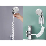 Shower Hose with Nozzle for Washbasin and Sink, Plastic Handheld Sprayer Hose, Universal Compatibility, Chrome Finish In Australia - Darrahopens