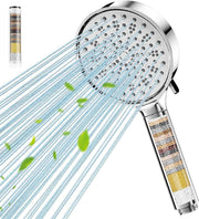 Cobbe Shower Head With Filter- High Pressure Bathroom Nozzle With 6 Spray Modes, Large Strong Flow Rain for Hard Water Filter, Chrome Finish In Australia - Darrahopens