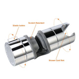 Hand shower holder for shower rod adjustable 18-25 mm Shower Rod Fit ABS, 11.73 x 4 cm Overall Size, Silver Finish