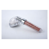 Large three-speed switch F three-stage adjustable transparent shower head suitable for bathroom, home, White Finish