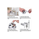 Shower Filter, Anti-limescale Shower Filter- Filters chloramine, fluoride and heavy metals, Shower Filter with Replacea