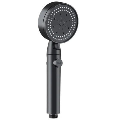 5 Spray Modes Adjustable High Pressure Shower One-Button Stop Water Massage Shower Head Water Saving Shower Bathroom Accessories, Black Finish In Australia - Darrahopens
