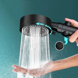 5 Spray Modes Adjustable High Pressure Shower One-Button Stop Water Massage Shower Head Water Saving Shower Bathroom Accessories, Black Finish In Australia - Darrahopens