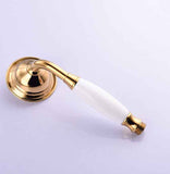 Shower head brass ceramic round hand shower head narrow, ceramic cartridge, universal compatibility, Gold Finish In Australia - Darrahopens