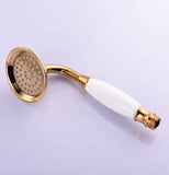 Shower head brass ceramic round hand shower head narrow, ceramic cartridge, universal compatibility, Gold Finish In Australia - Darrahopens