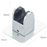 Adjustable shower head holder, self-adhesive hand shower holder with 3M sticker, reusable, durable, waterproof, bathroom wall mount, Chrome Finish