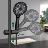 Universal slide piece, 25 mm Shower Rod Fit hand shower holder, ABS material, G1/2 Thread, 360 Degree Rotation, Matte Black/Chrome Finish Options