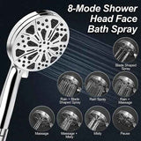 Shower Head 8+2 Functions Handheld Shower Nozzle with High Pressure Water Jet and Detachable Hose, high-pressure spray In Australia - Darrahopens