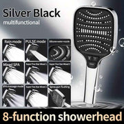 Large Panel Shower Head, 8 Adjustable Positions, Wide Water Outlet, Handheld Bathroom Shower Accessory, Chrome Finish In Australia - Darrahopens