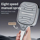 Large Panel Shower Head, 8 Adjustable Positions, Wide Water Outlet, Handheld Bathroom Shower Accessory, Chrome Finish In Australia - Darrahopens