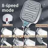 Large Panel Shower Head, 8 Adjustable Positions, Wide Water Outlet, Handheld Bathroom Shower Accessory, Chrome Finish In Australia - Darrahopens
