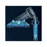 Shower Nozzle / Shower Handle- Shower Head with Turbo Fan, plastic material, 360 Degree Rotation, 26 x 8 cm Overall Size, Silver/Blue Finish Options In Australia - Darrahopens