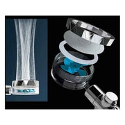 Shower Nozzle / Shower Handle- Shower Head with Turbo Fan, plastic material, 360 Degree Rotation, 26 x 8 cm Overall Size, Silver/Blue Finish Options In Australia - Darrahopens