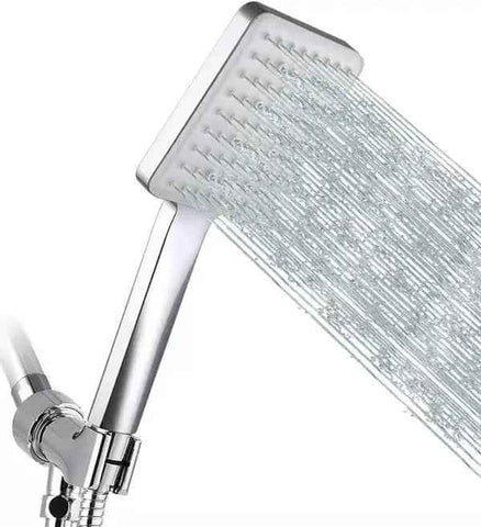 Handheld High Pressure Shower Head with 6 Spray Modes, 1.5m Shower Hose, ABS material, G1/2 Thread, Silver Finish In Australia - Darrahopens