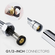 Handheld High Pressure Shower Head with 6 Spray Modes, 1.5m Shower Hose, ABS material, G1/2 Thread, Silver Finish