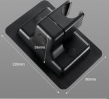 Shower Head Holder, 360 Degree Rotation Adjustable, Self-Adhesive, No Drilling, Waterproof, Universal, ABS material, Black Finish