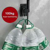 Shower Head Holder, 360 Degree Rotation Adjustable, Self-Adhesive, No Drilling, Waterproof, Universal, ABS material, Black Finish
