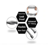 5 m Extra Long Stainless Steel Shower Hose, Solid Brass Connector, Universal Anti-Burst Design, G1/2 Thread, Chrome Finish