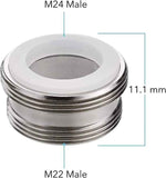 Faucet Adapter with Distributor- 3-Way Switch with M22/M24 Thread/G1/2" Threads for Kitchen Faucet & Hand Shower, solid brass material, Chrome Finish