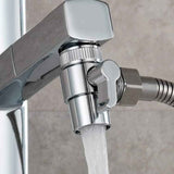 Faucet Adapter with Distributor- 3-Way Switch with M22/M24 Thread/G1/2" Threads for Kitchen Faucet & Hand Shower, solid brass material, Chrome Finish