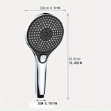 High Pressure Shower Head with Large Panel- Pressure Boosted, Super Powerful Rain Shower for Bathroom, high-pressure spray