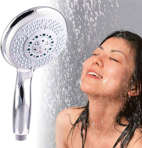 High Pressure Shower Head with 5 Spray Modes Adjustable Powerful Shower Head, Universal Shower Head for Bath, 1/2 Inch Interface, Chrome Finish In Australia - Darrahopens